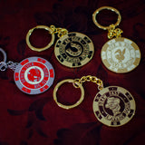 Devil Poker Chip Metal Keychain