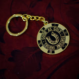 Horseshoe Poker Chip Metal Keychain