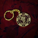 Cowboy Skull Poker Chip Metal Keychain