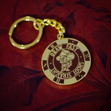Cowboy Skull Poker Chip Metal Keychain