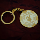 Bunny Poker Chip Metal Keychain