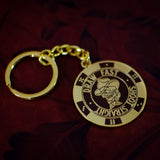 Cowboy Skull Poker Chip Metal Keychain