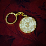 Bunny Poker Chip Metal Keychain