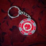 Devil Poker Chip Metal Keychain
