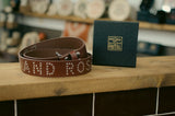 Rock & Rose Motel Studded Genuine Leather Belt In Brown