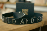 Rock & Rose Motel Wild And Free Studded Genuine Leather Belt In Black