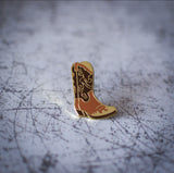 Brown Cowboy Boot Enamel Pin