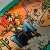 Traditional American Style Iron Horse Art Print Extra Close Up View
