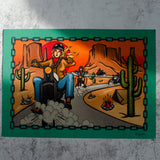 Traditional American Style Iron Horse Art Print Full Front View