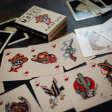 Rock & Rose Motel Deck Of Cards - Angled View of Selected Card Designs